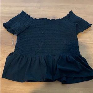 off the shoulder tight top flowy bottom